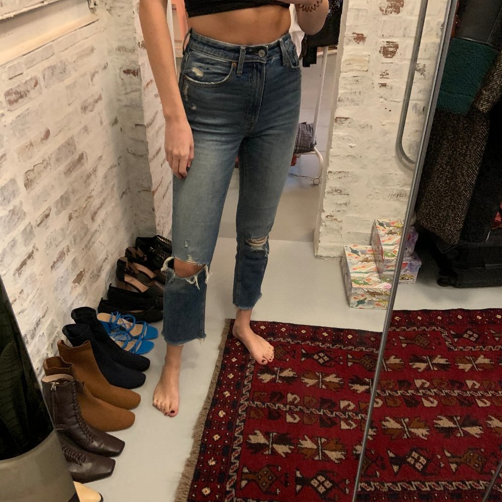 Ripped Medium Wash Jeans